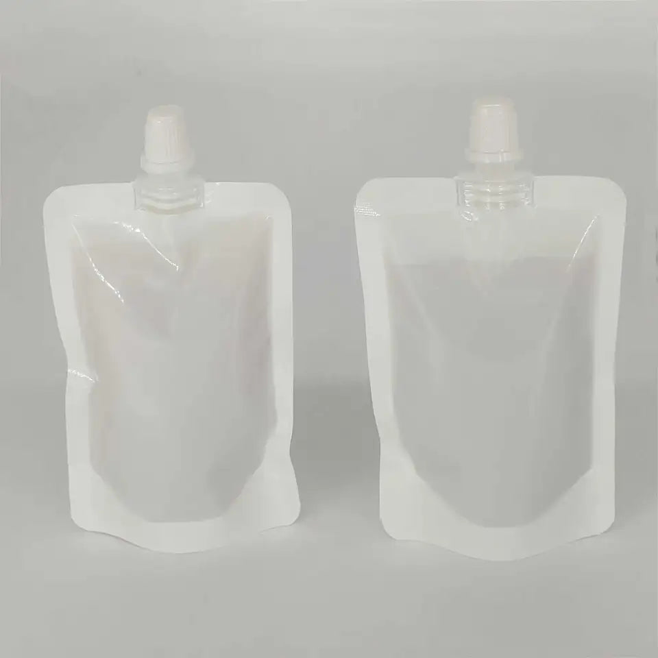 Eco Plastic Drink Packaging Bags Stand Up Spout Pouches Outdoor Camping Juice Coffee Storage Bags 50pcs/pack With Free Funnel