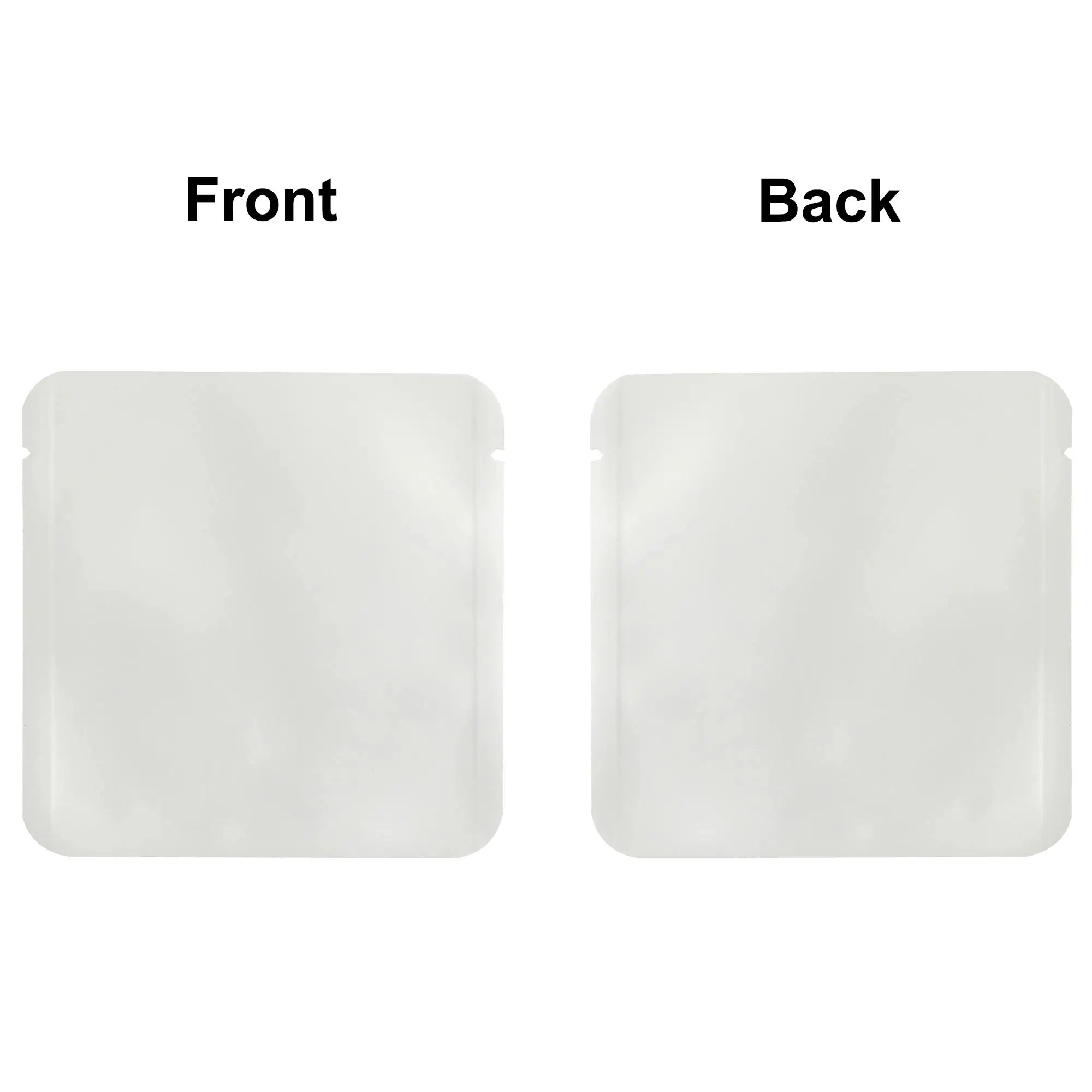 100PCS Aluminum Foil Matte Mylar Packaging Bags Water Proof  Tear Notch Round Corner Bag Flat Heat Sealing Storage Pouches