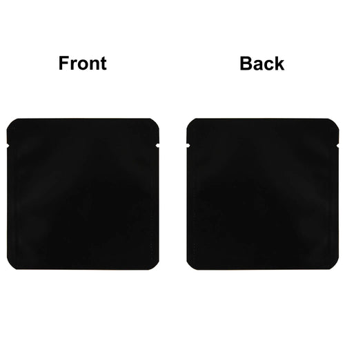 100PCS Aluminum Foil Matte Mylar Packaging Bags Water Proof  Tear Notch Round Corner Bag Flat Heat Sealing Storage Pouches